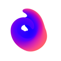 Trendy element Fluid Modern Gradient element design, transparent shape element. Pro PNG
