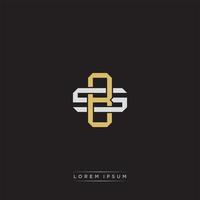 BS Initial letter overlapping interlock logo monogram line art style vector