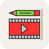 diseño de icono de vector de edición de video