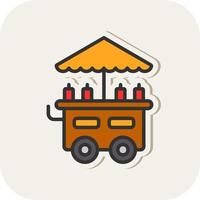 Food Cart Vector Icon Design