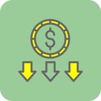 Money Loss Vector Icon Design