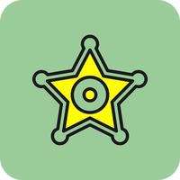 Sheriff Badge Vector Icon Design