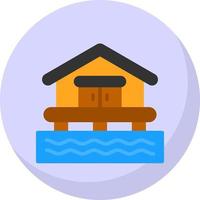 diseño de icono de vector de casa de playa