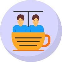 Tea Cup Ride Vector Icon Design