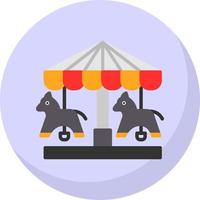 Merry Go Round Vector Icon Design