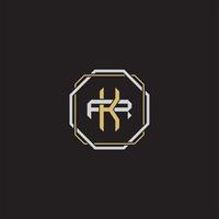 Initial letter overlapping interlock logo monogram line art style vector