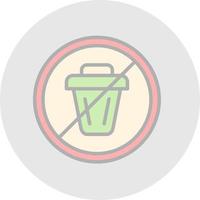 diseño de icono de vector de no tirar basura