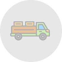 Pickup Truck Vector Icon Design