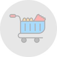 Food Cart Vector Icon Design