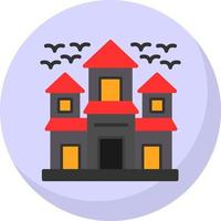 Haunted House Vector Icon Design