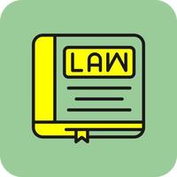 Law Book Vector Icon Design