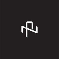 Initial letter overlapping interlock logo monogram line art style vector