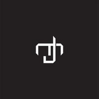 JM Initial letter overlapping interlock logo monogram line art style vector