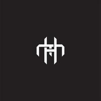 Initial letter overlapping interlock logo monogram line art style vector