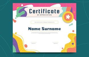 Colorful Creative Certificate vector