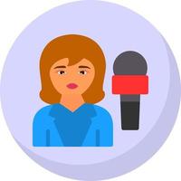 Reporter Vector Icon Design