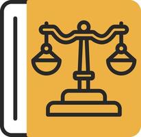 Law Book Vector Icon Design