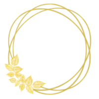 Ellipse Gold Leaf Frame Wreath Vector Design, Holiday Bokeh png