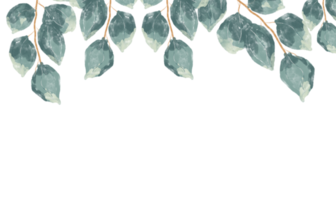 runda gräns eukalyptus vattenfärg grön blad med guld glitter krans design, Semester bokeh png