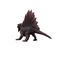 3d dimetrodon dinosaur isolated png