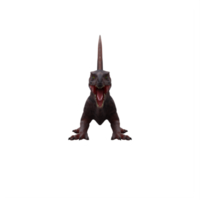 3d dimetrodonte dinosauro isolato png