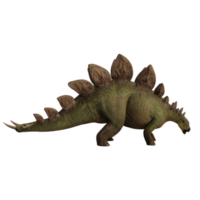 3d stégosaure dinosaure isolé png