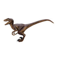 3d velociraptor dinosaur isolated png