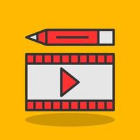 diseño de icono de vector de edición de video