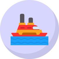 Cruise Ship Vector Icon Design