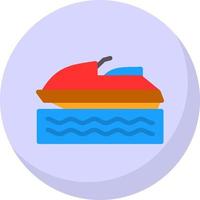 Jet Ski Vector Icon Design