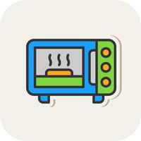 Microwave Oven Vector Icon Design