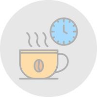 diseño de icono de vector de pausa para el café