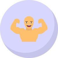 Muscle Man Vector Icon Design