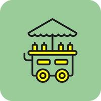 Food Cart Vector Icon Design