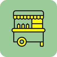 Food Cart Vector Icon Design