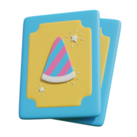 Christmas or birthday Card isolate on blue png