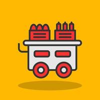 Food Cart Vector Icon Design