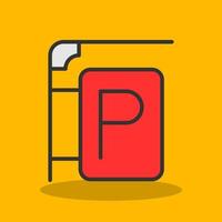 Parking Sign Vector Icon Design