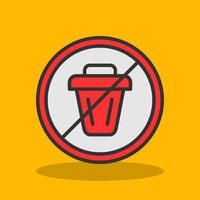 diseño de icono de vector de no tirar basura