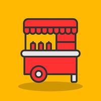 Food Cart Vector Icon Design