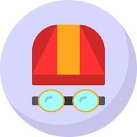 Swim Cap Vector Icon Design