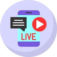 Live Streaming Vector Icon Design