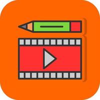 diseño de icono de vector de edición de video