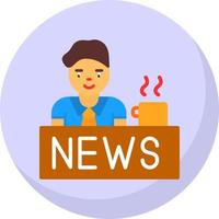 NewsCaster Vector Icon Design