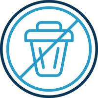 diseño de icono de vector de no tirar basura