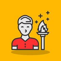 Fire Eater Man Vector Icon Design