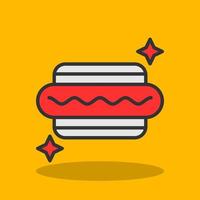 Hot Dog Vector Icon Design