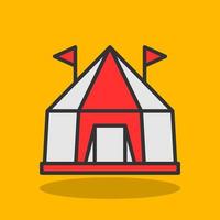 Circus Tent Vector Icon Design