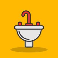 Wash Basin Vector Icon Design