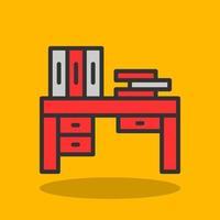 Office Table Vector Icon Design